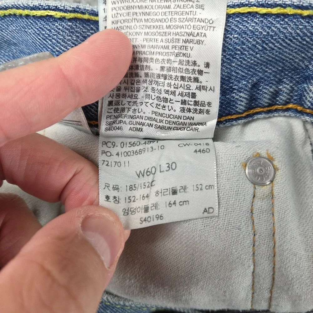 Levi's 560 Jeans Mens‎ 60x30 (58x29) Blue Medium Wash Cotton Denim